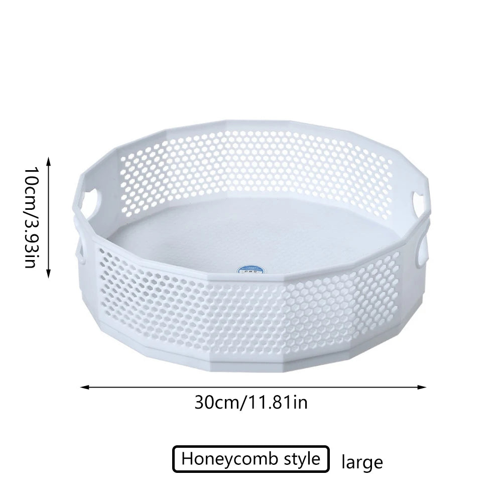360° Rotating Spice Rack Organizer Seasoning Holder Kitchen Storage Tray Lazy Susans Home Supplies for Bathroom, Cabinets