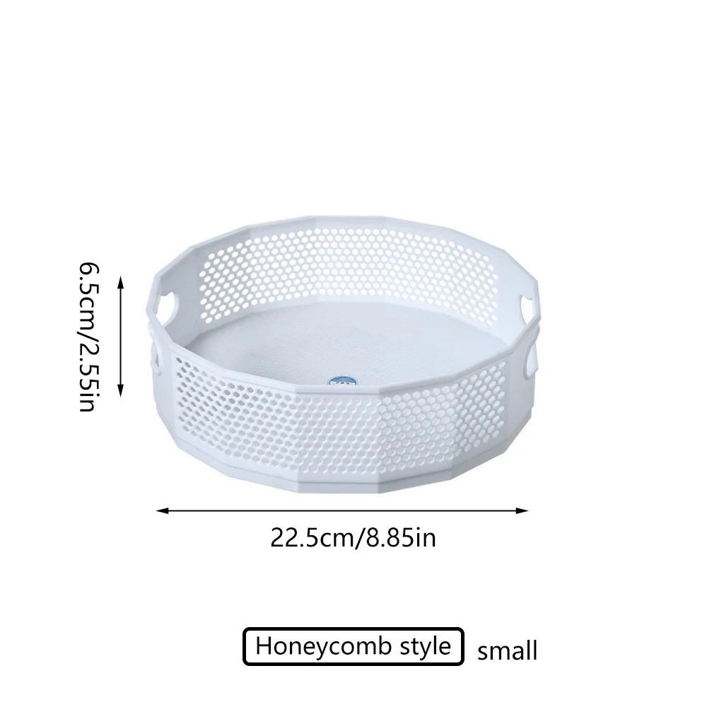 360° Rotating Spice Rack Organizer Seasoning Holder Kitchen Storage Tray Lazy Susans Home Supplies for Bathroom, Cabinets
